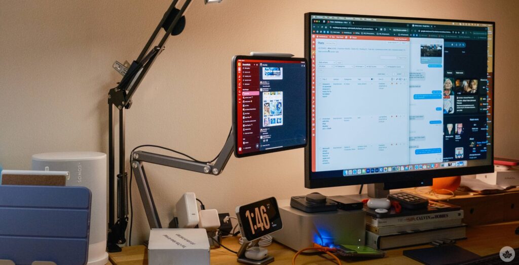 I’m in love with this iPad Monitor arm